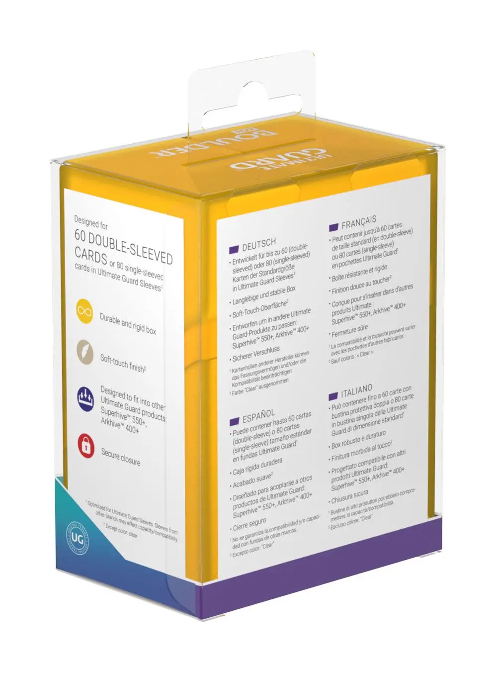 Ultimate Guard Boulder Deck Case 60+ Standardgröße Amber Produktfoto