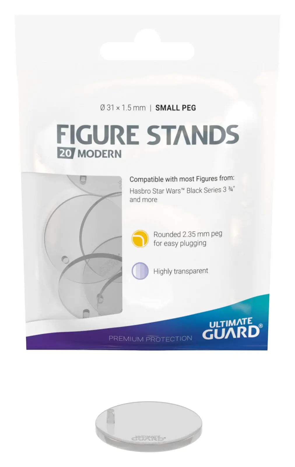 Ultimate Guard Figure Stands Small Peg Modern (20 Stück) Produktfoto