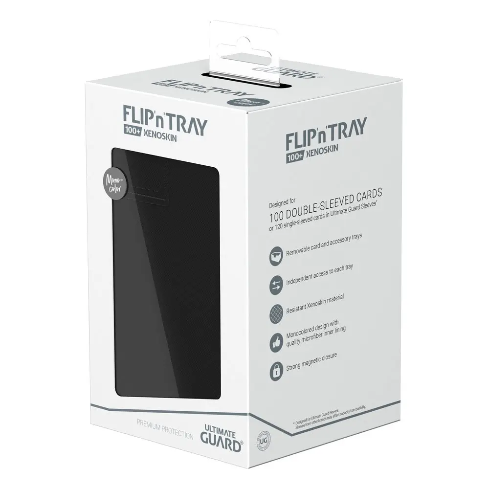 Ultimate Guard Flip`n`Tray 100+ XenoSkin Monocolor Schwarz Produktfoto