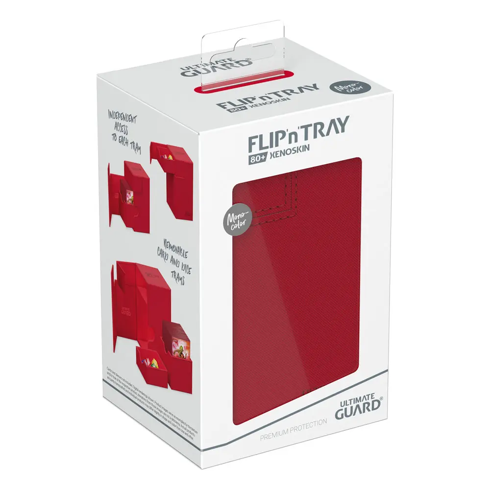 Ultimate Guard Flip`n`Tray 80+ XenoSkin Monocolor Rot termékfotó