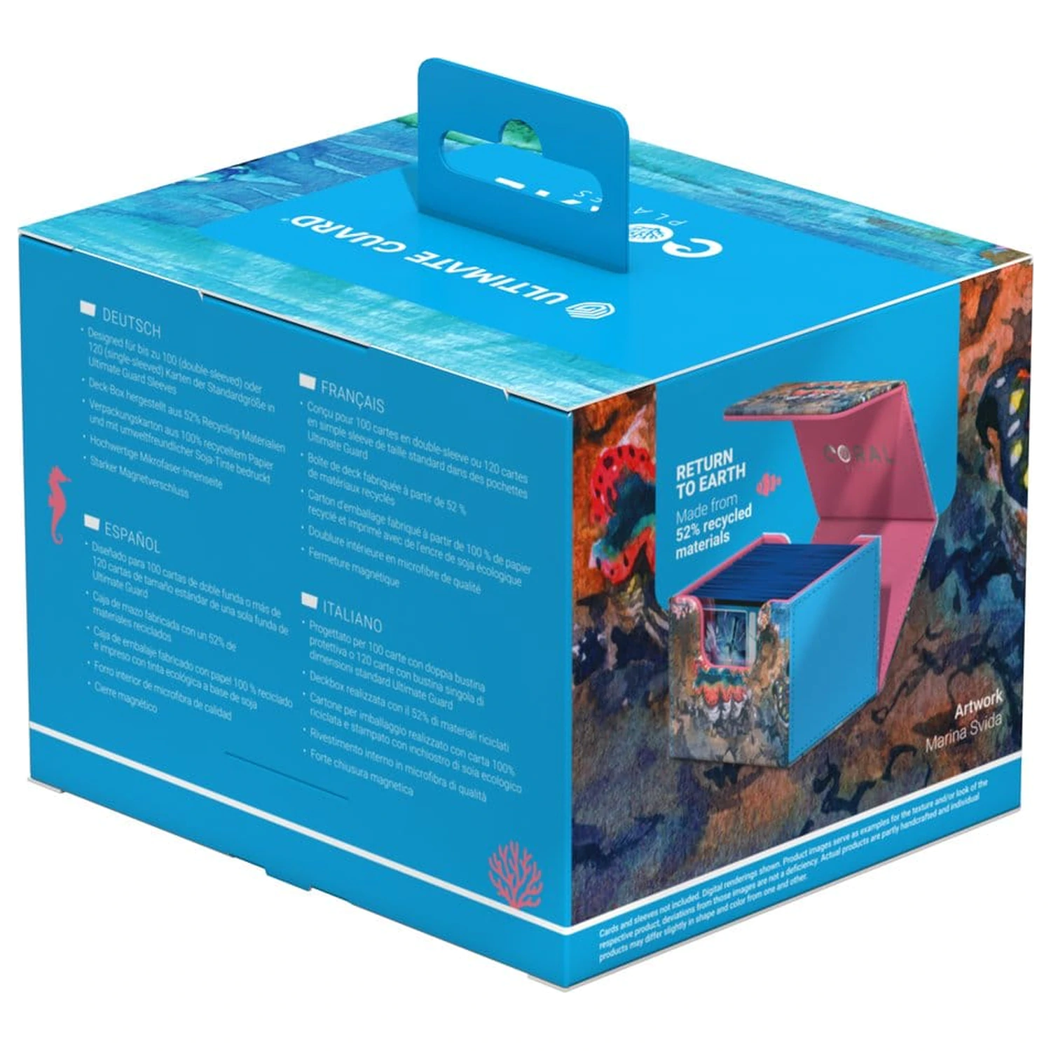 Ultimate Guard Sidewinder 100+ Xenoskin "Coral Places" - Seablue Hush Produktfoto