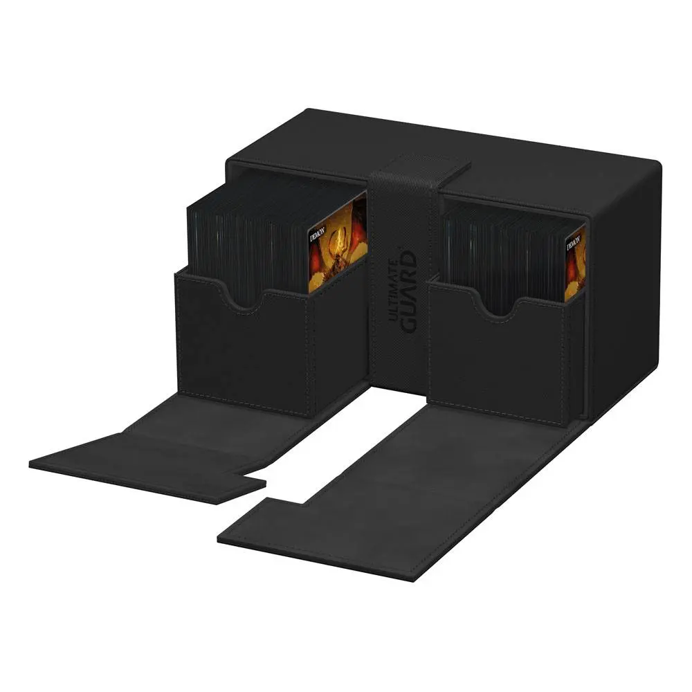 Ultimate Guard Twin Flip`n`Tray 200+ XenoSkin Monocolor Schwarz Produktfoto