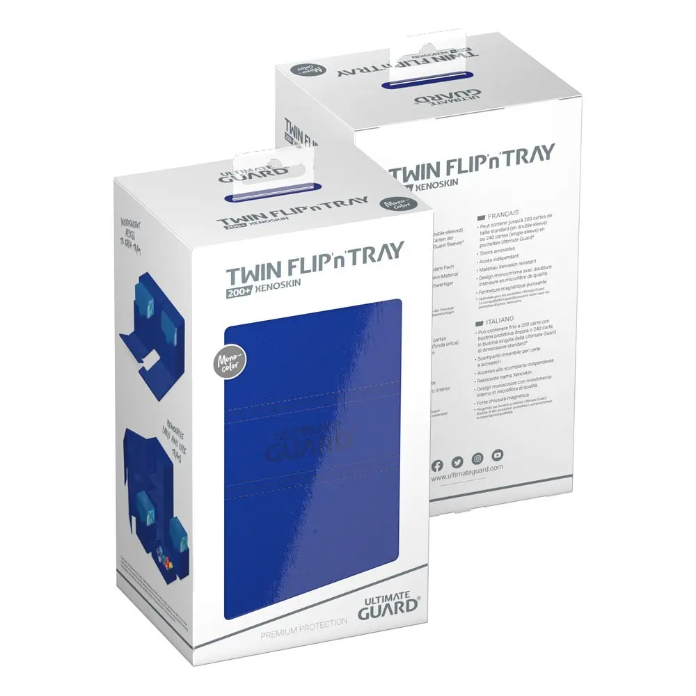 Ultimate Guard Twin Flip`n`Tray 200+ XenoSkin Monocolor Blau termékfotó