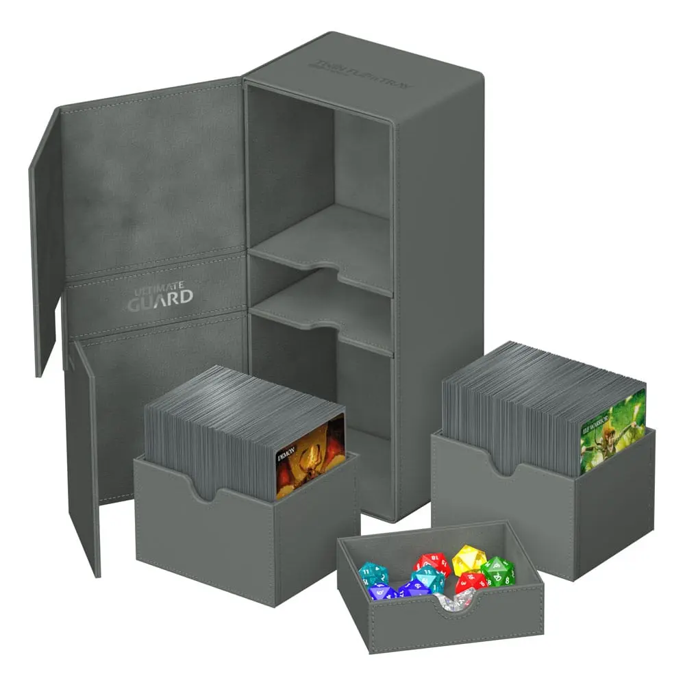 Ultimate Guard Twin Flip`n`Tray 266+ Xenoskin Grau Produktfoto