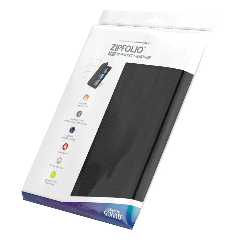 Ultimate Guard Zipfolio 360 - 18-Pocket XenoSkin Mini American Schwarz Produktfoto