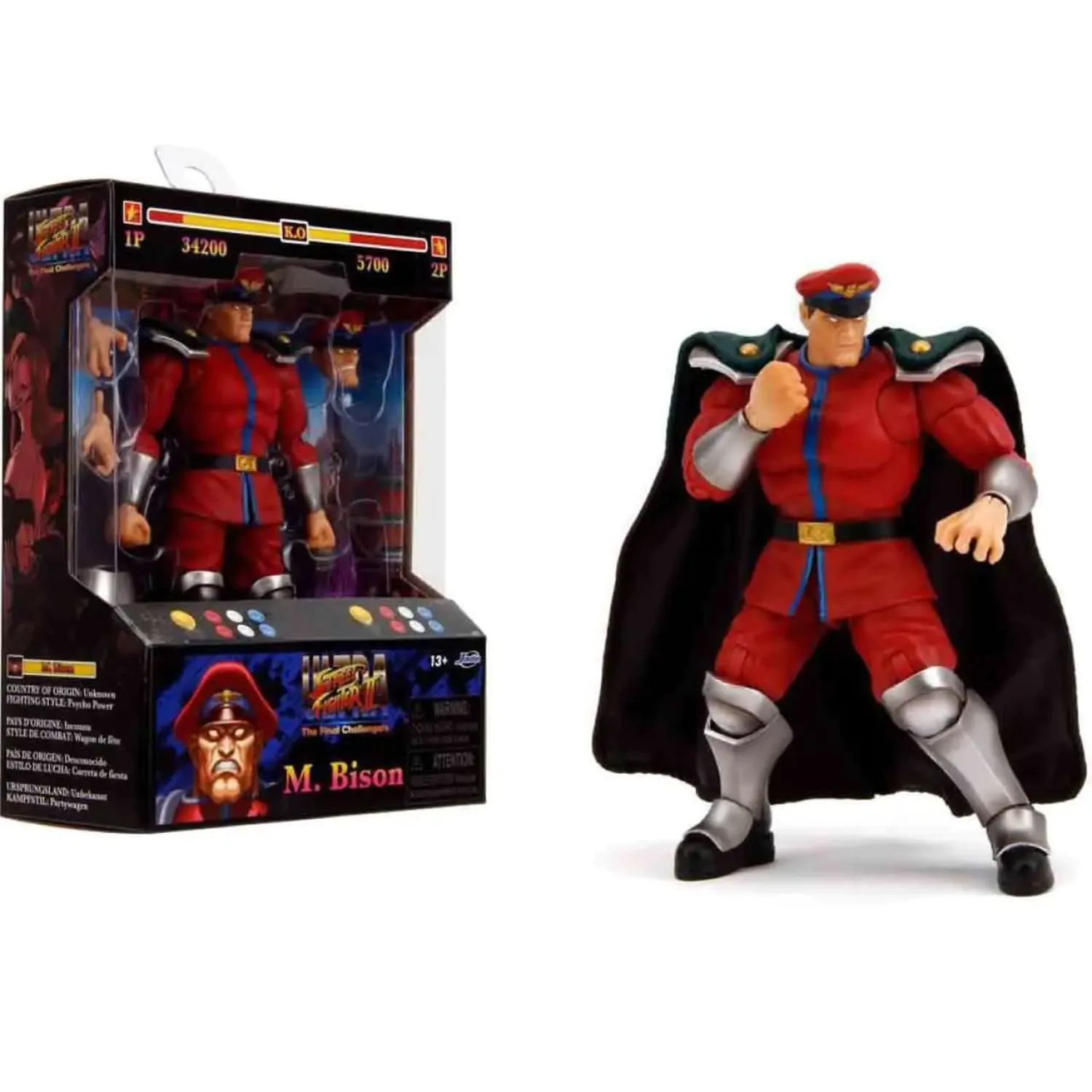 Ultra Street Fighter II: The Final Challengers Actionfigur 1/12 Bison 15 cm Produktfoto