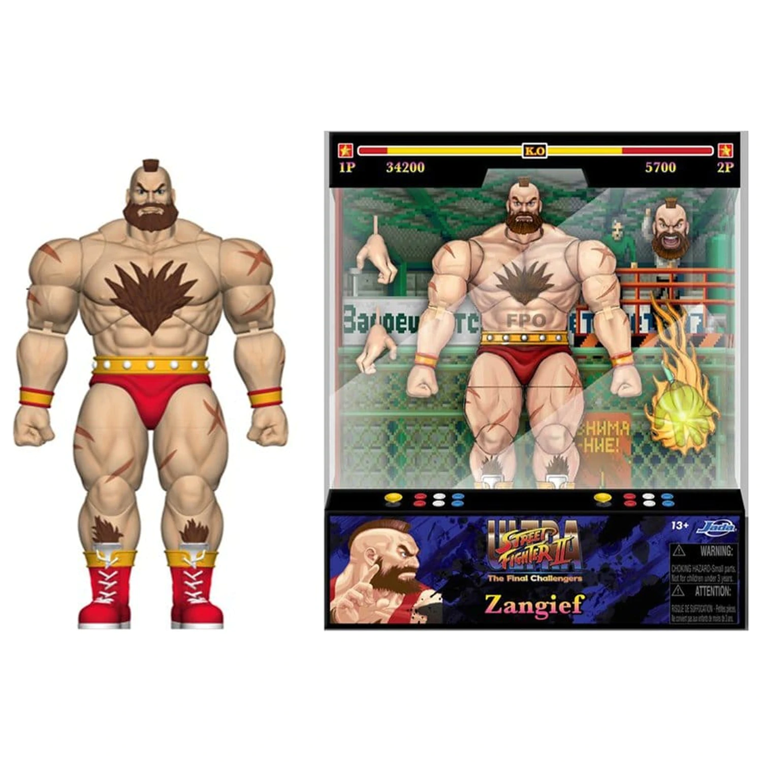 Ultra Street Fighter II: The Final Challengers Actionfigur 1/12 Zangief 18 cm Produktfoto