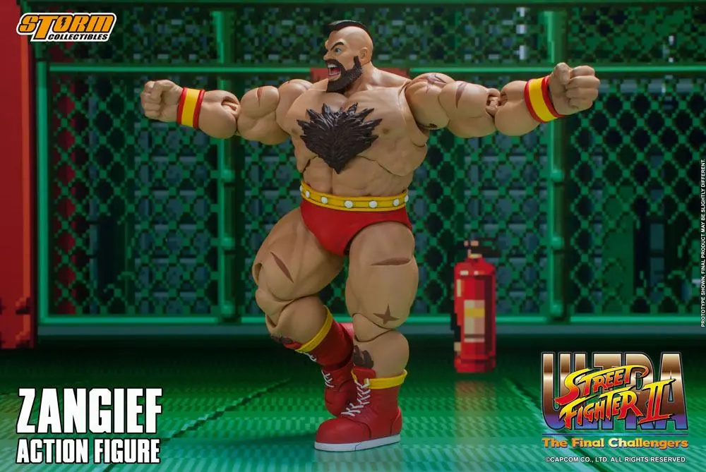 Ultra Street Fighter II: The Final Challengers Actionfigur 1/12 Zangief 19 cm Produktfoto