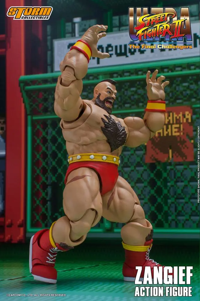 Ultra Street Fighter II: The Final Challengers Actionfigur 1/12 Zangief 19 cm Produktfoto