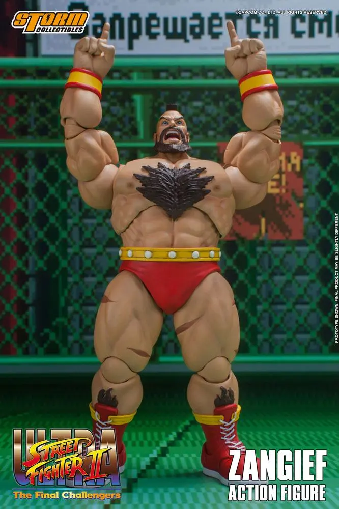 Ultra Street Fighter II: The Final Challengers Actionfigur 1/12 Zangief 19 cm Produktfoto