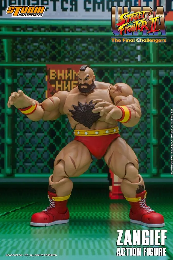 Ultra Street Fighter II: The Final Challengers Actionfigur 1/12 Zangief 19 cm Produktfoto