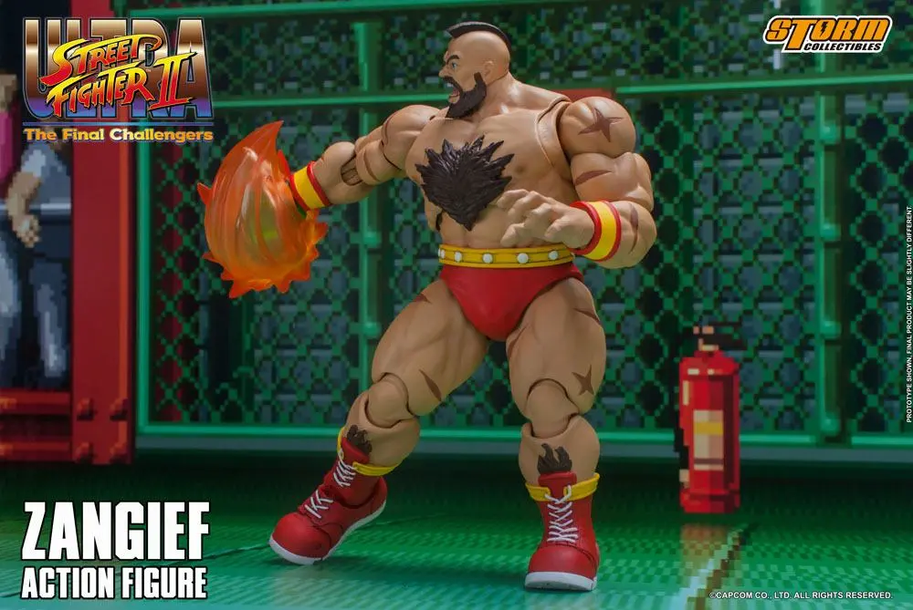 Ultra Street Fighter II: The Final Challengers Actionfigur 1/12 Zangief 19 cm Produktfoto