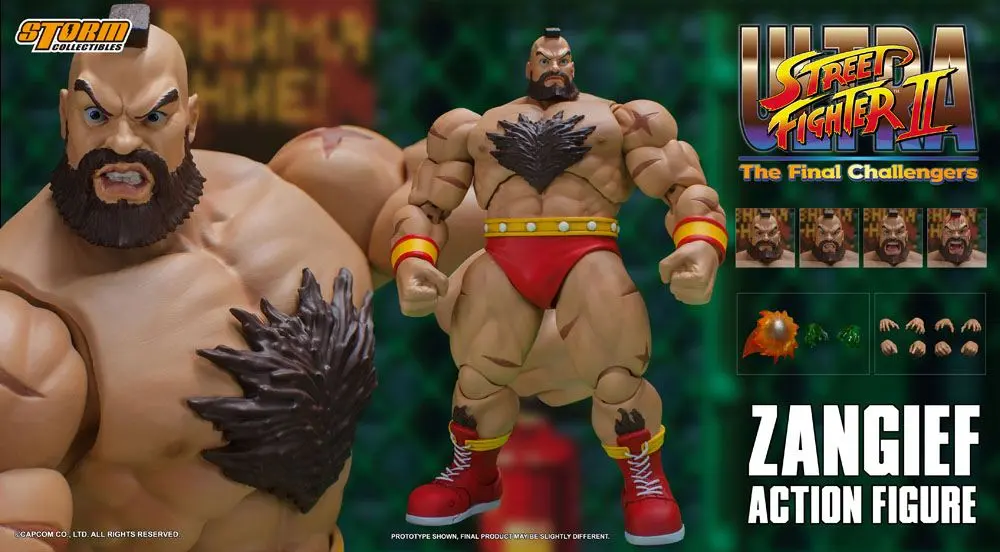 Ultra Street Fighter II: The Final Challengers Actionfigur 1/12 Zangief 19 cm Produktfoto