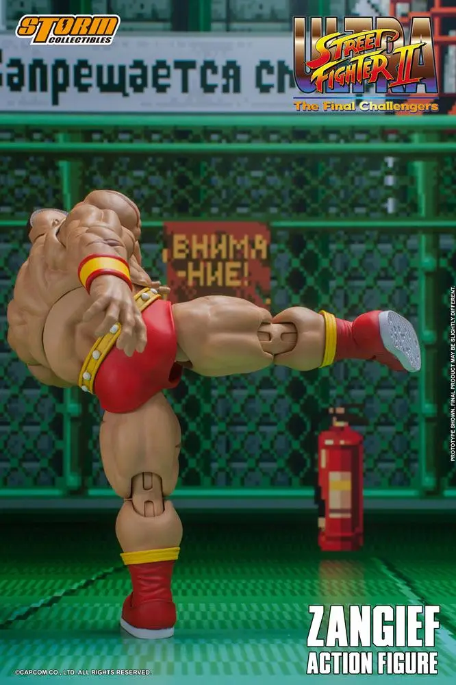 Ultra Street Fighter II: The Final Challengers Actionfigur 1/12 Zangief 19 cm Produktfoto
