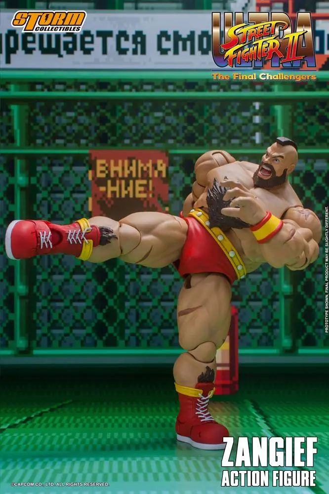 Ultra Street Fighter II: The Final Challengers Actionfigur 1/12 Zangief 19 cm Produktfoto