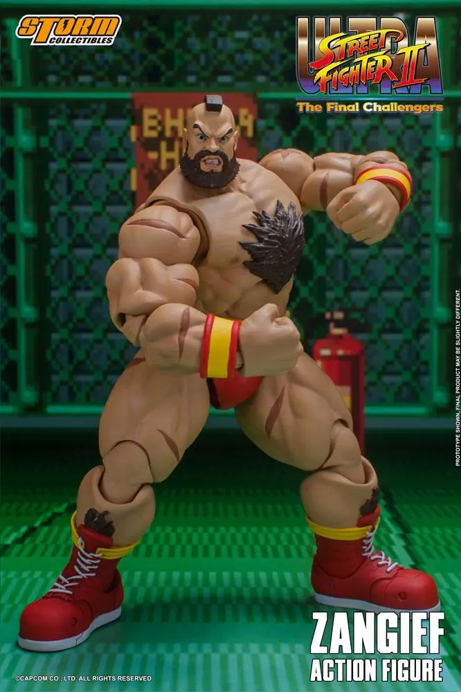Ultra Street Fighter II: The Final Challengers Actionfigur 1/12 Zangief 19 cm Produktfoto