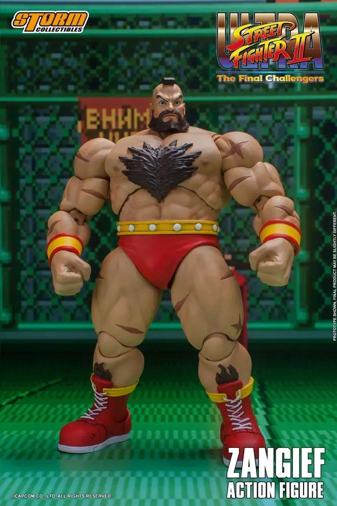 Ultra Street Fighter II: The Final Challengers Actionfigur 1/12 Zangief 19 cm Produktfoto