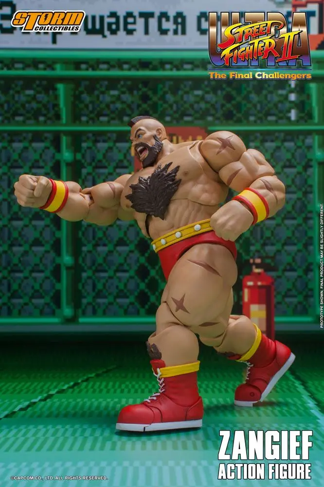 Ultra Street Fighter II: The Final Challengers Actionfigur 1/12 Zangief 19 cm Produktfoto