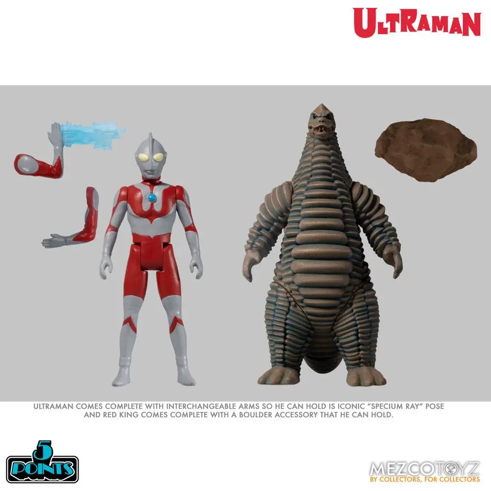 Ultraman 5 Points Actionfiguren Ultraman & Red King Boxed Set Produktfoto