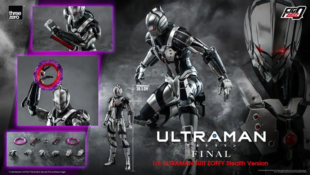 Ultraman Final FigZero Actionfigur 1/6 Ultraman Suit Zoffy Stealth Version 30 cm Produktfoto