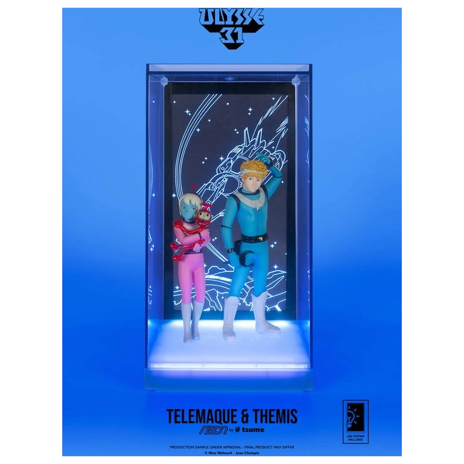 Ulysse 31 Neon Figur 1/9 Telemachus & Themis 20 cm Produktfoto