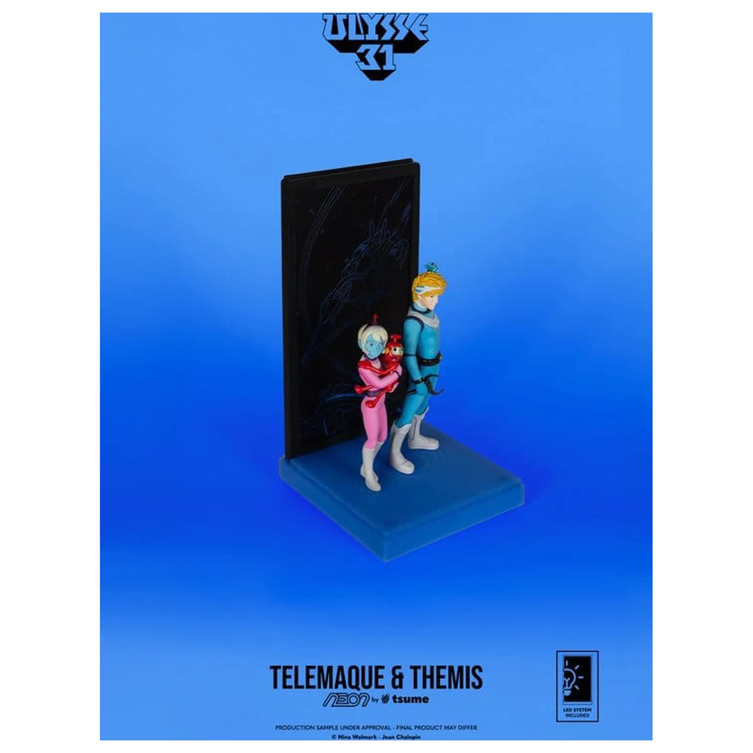 Ulysse 31 Neon Figur 1/9 Telemachus & Themis 20 cm Produktfoto