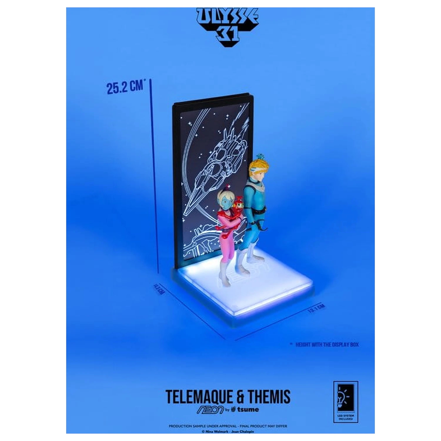 Ulysse 31 Neon Figur 1/9 Telemachus & Themis 20 cm Produktfoto