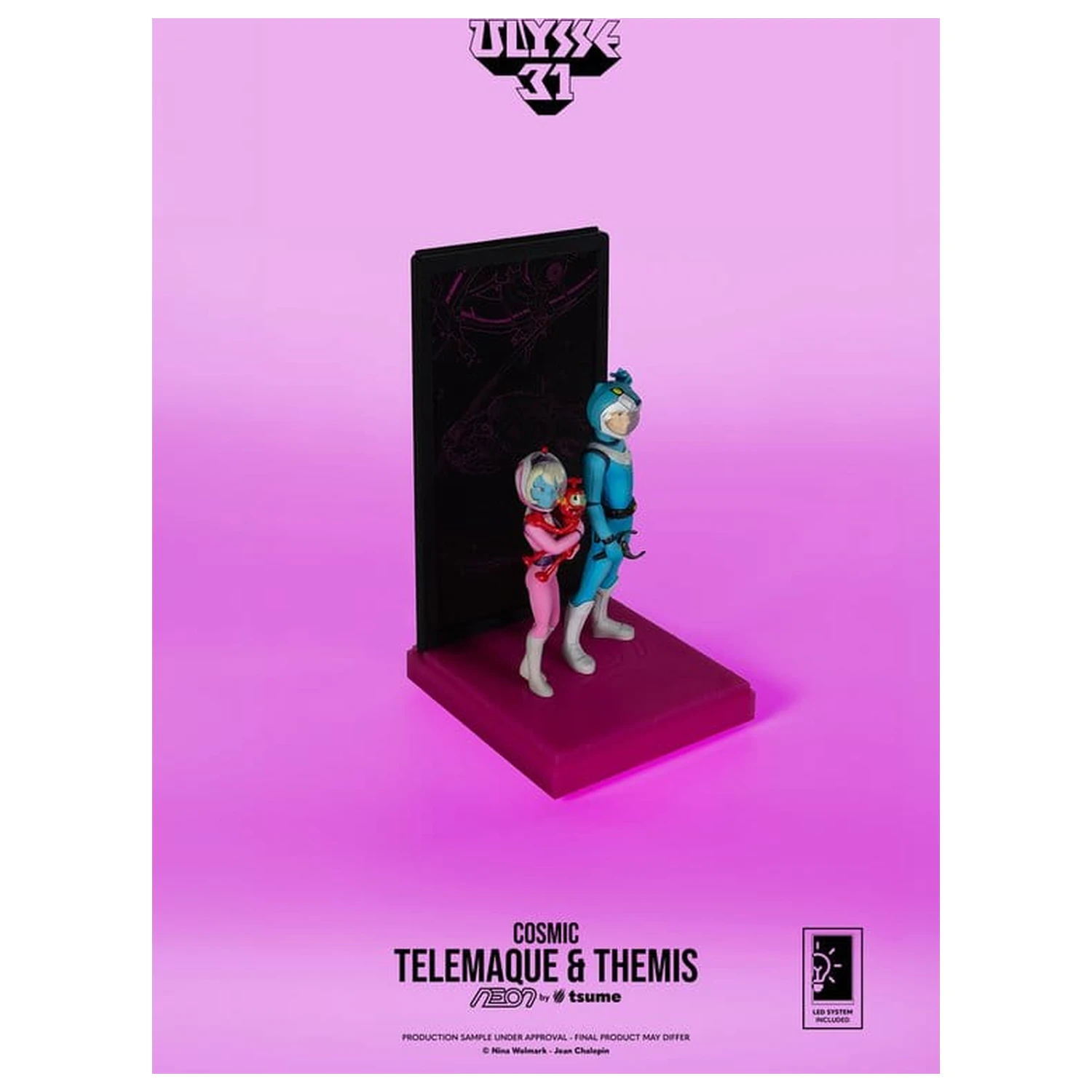 Ulysse 31 Neon Figur 1/9 Telemachus & Themis Cosmic Version 20 cm Produktfoto