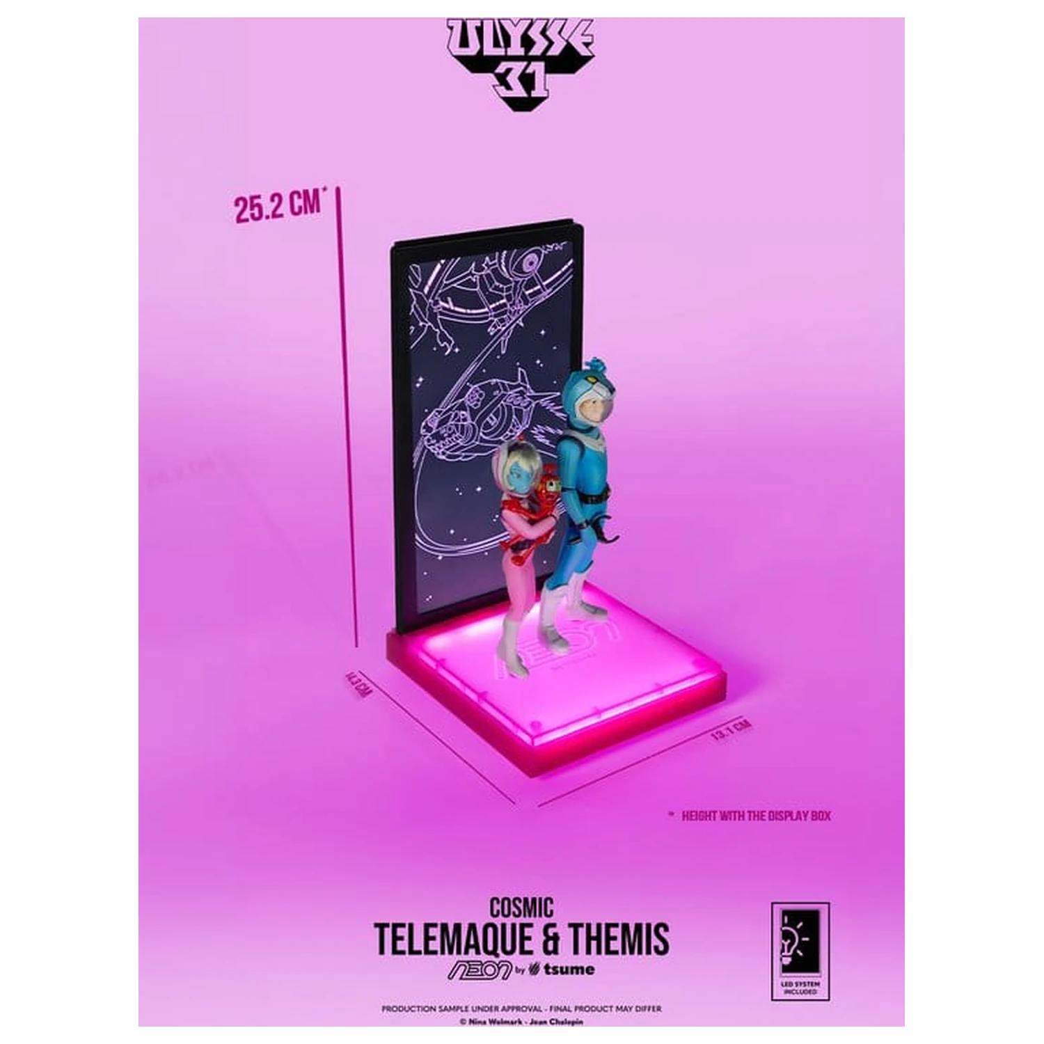 Ulysse 31 Neon Figur 1/9 Telemachus & Themis Cosmic Version 20 cm Produktfoto