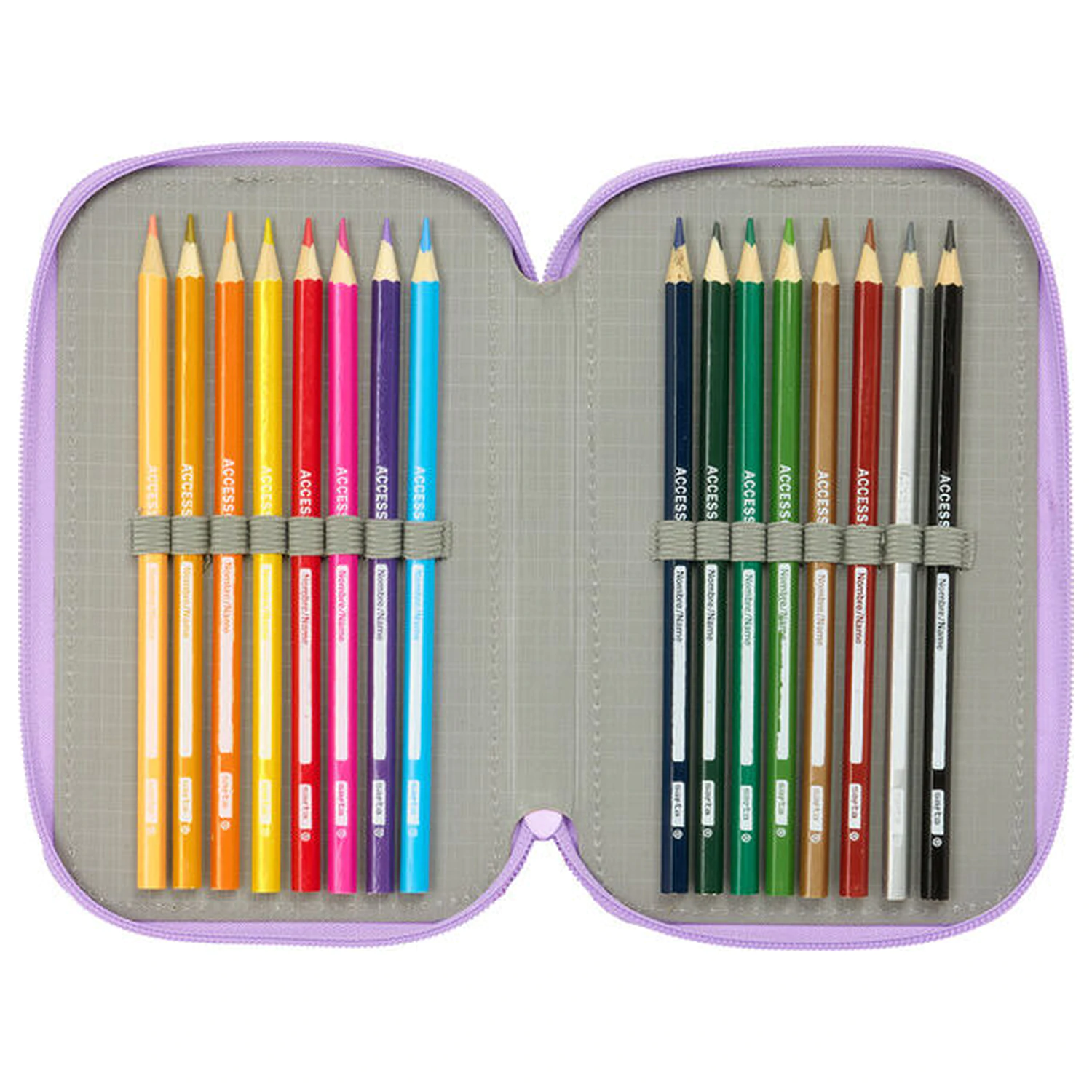 Unicorn Academy dreifaches Federmäppchen 37-teilig Produktfoto