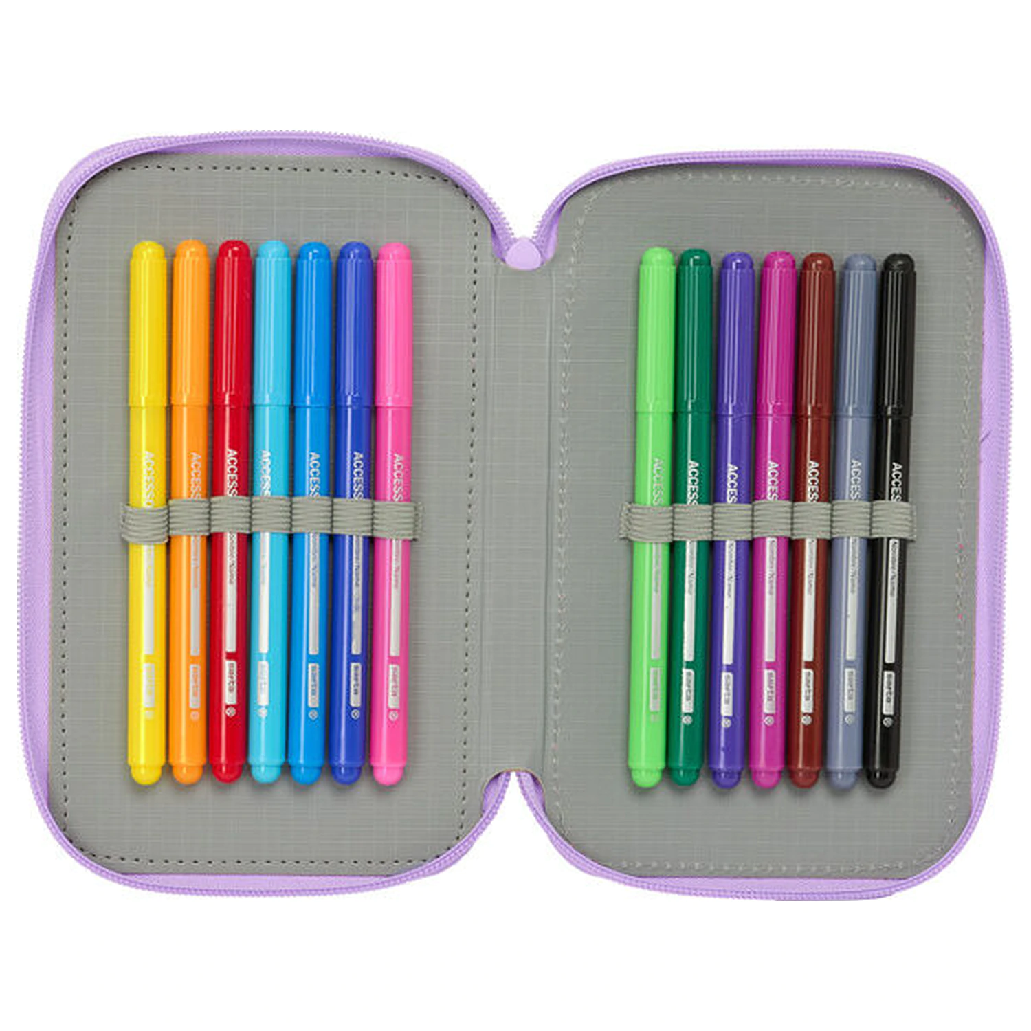 Unicorn Academy dreifaches Federmäppchen 37-teilig Produktfoto