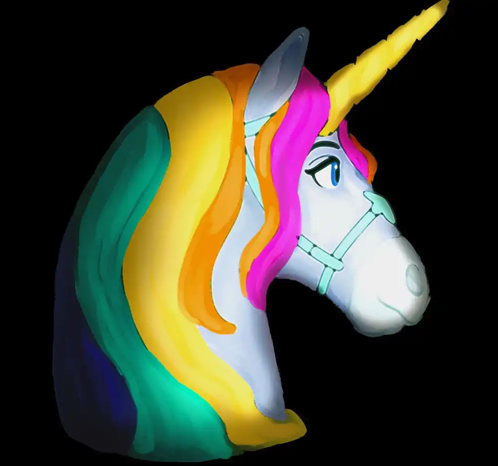 Unicorn Academy 3D LED Lampe Wildstar 18 cm Produktfoto