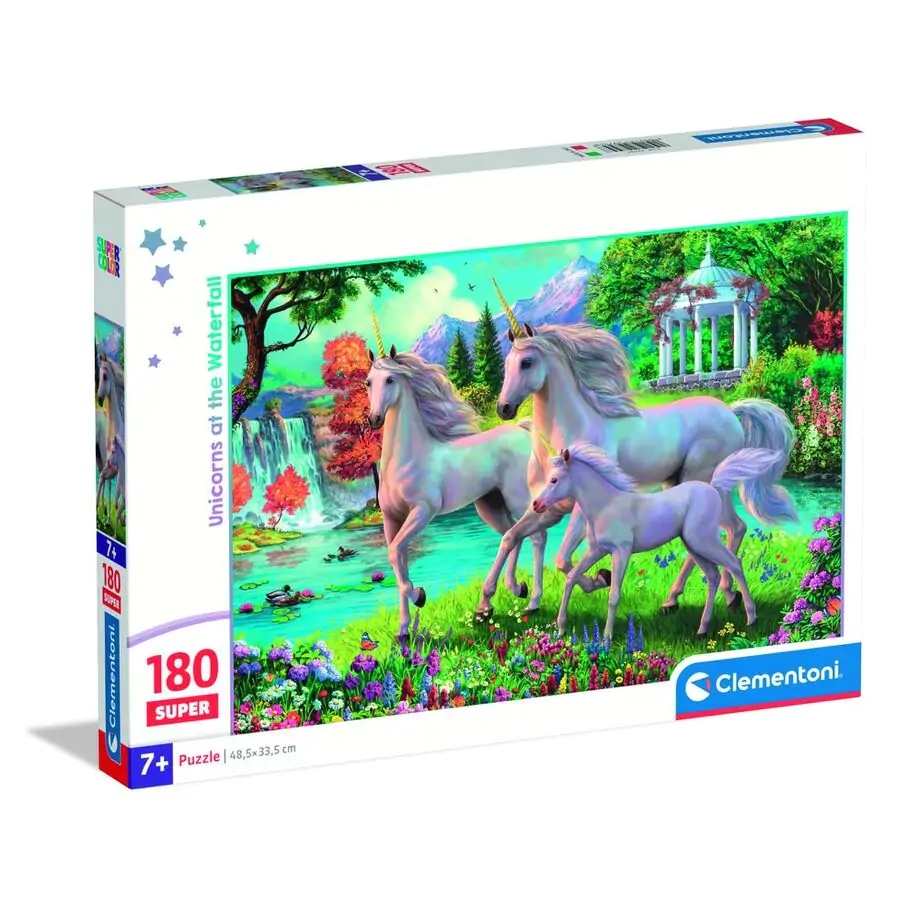 Unicorns at the Waterfall super Puzzle 180St Produktfoto