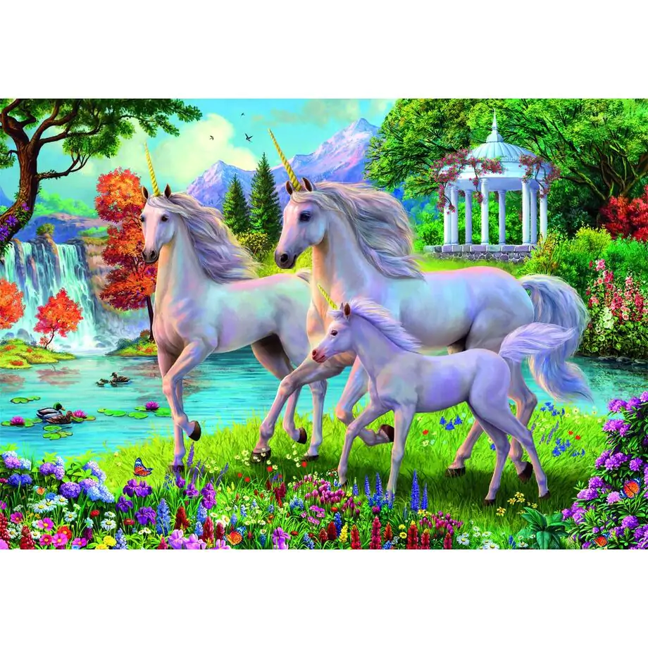 Unicorns at the Waterfall super Puzzle 180St Produktfoto