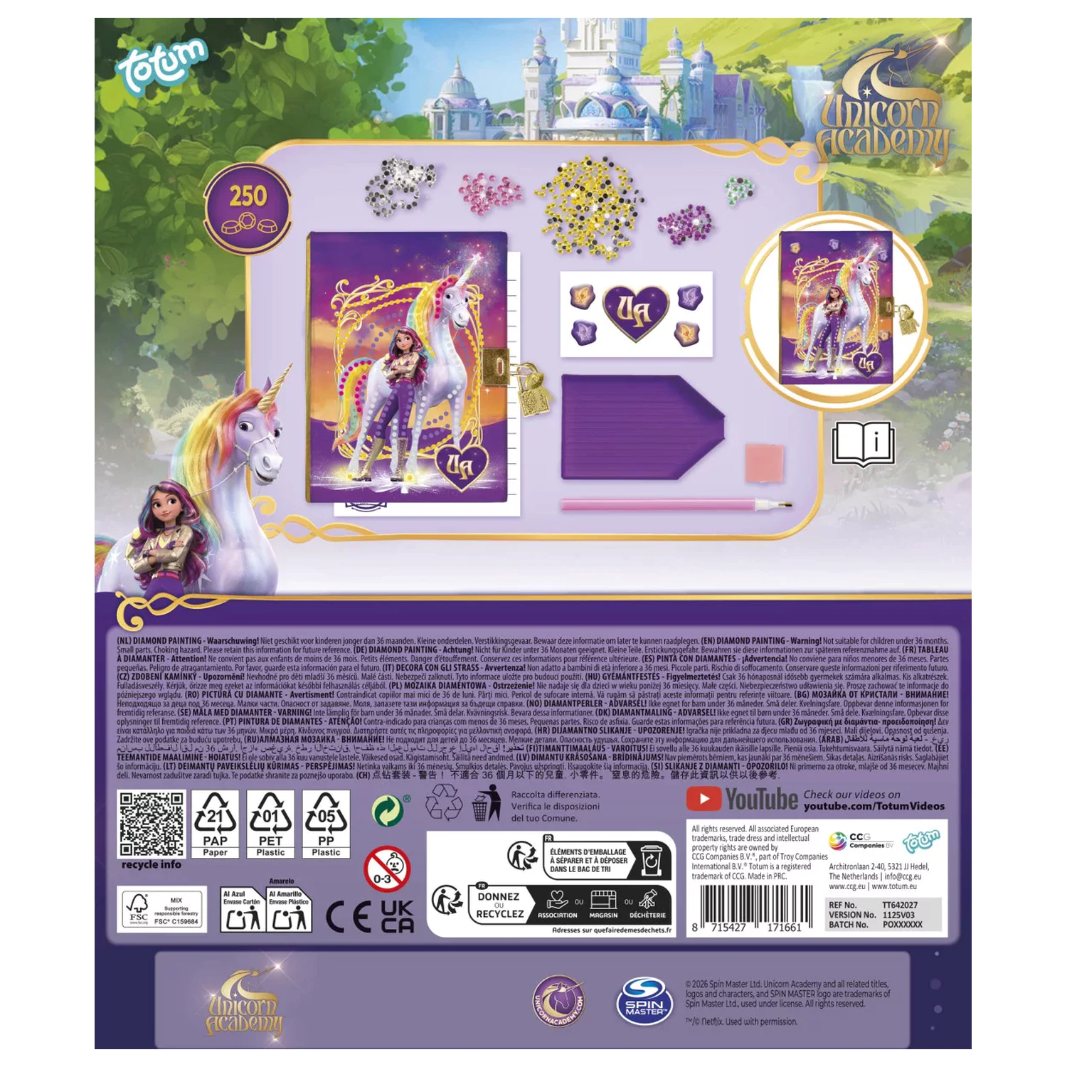 Unicorn Academy Friends Diamond Dotz Schloss Tagebuch Produktfoto