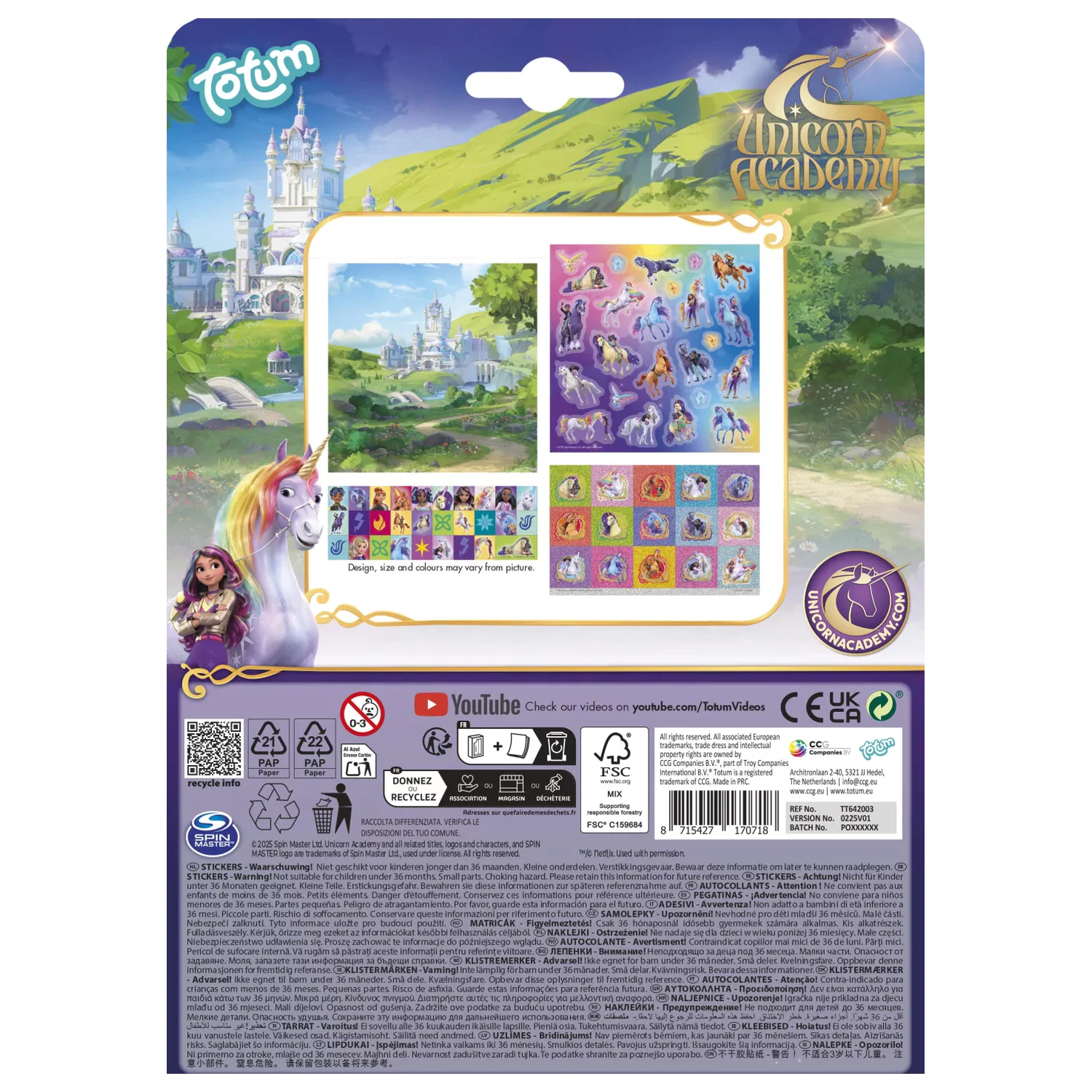 Unicorn Academy Friends Aufkleber Set Produktfoto