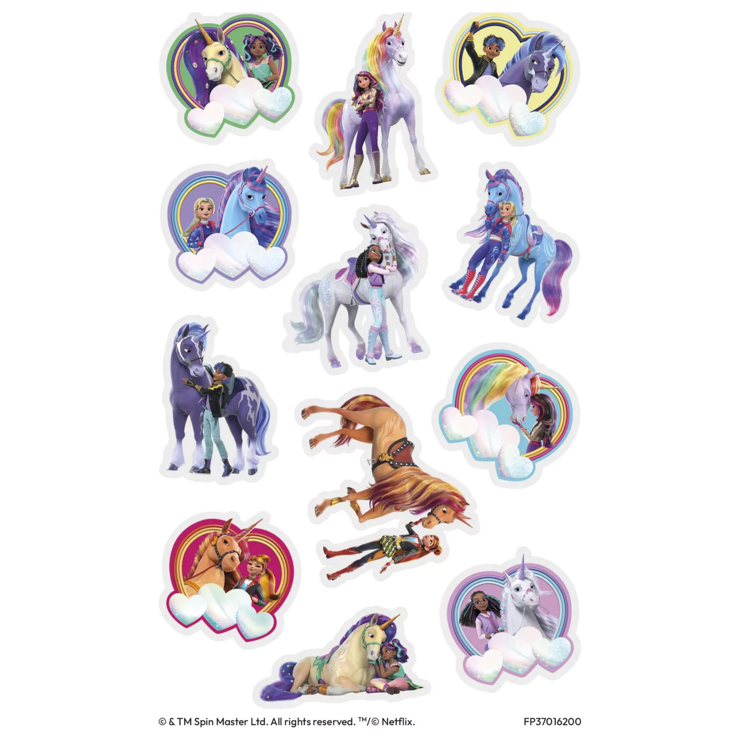 Unicorn Academy Herz Tattoos 12er-Pack Produktfoto