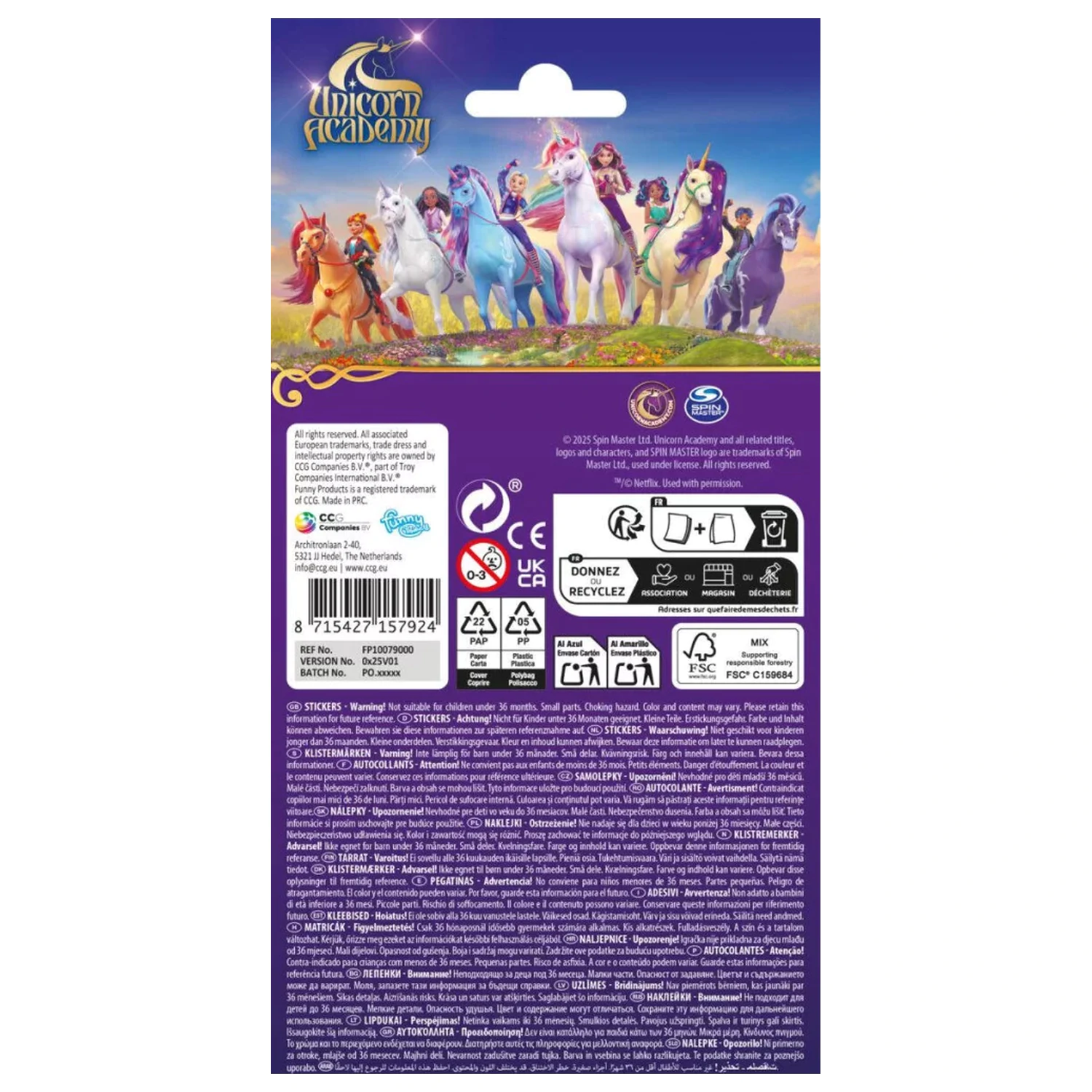 Unicorn Academy Magic World Aufkleber Produktfoto