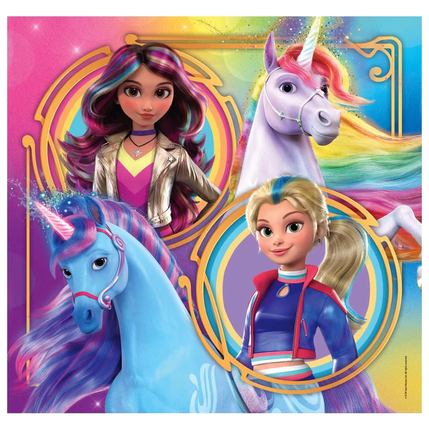 Unicorn Academy Riders 3x48-Teile Puzzle Produktfoto