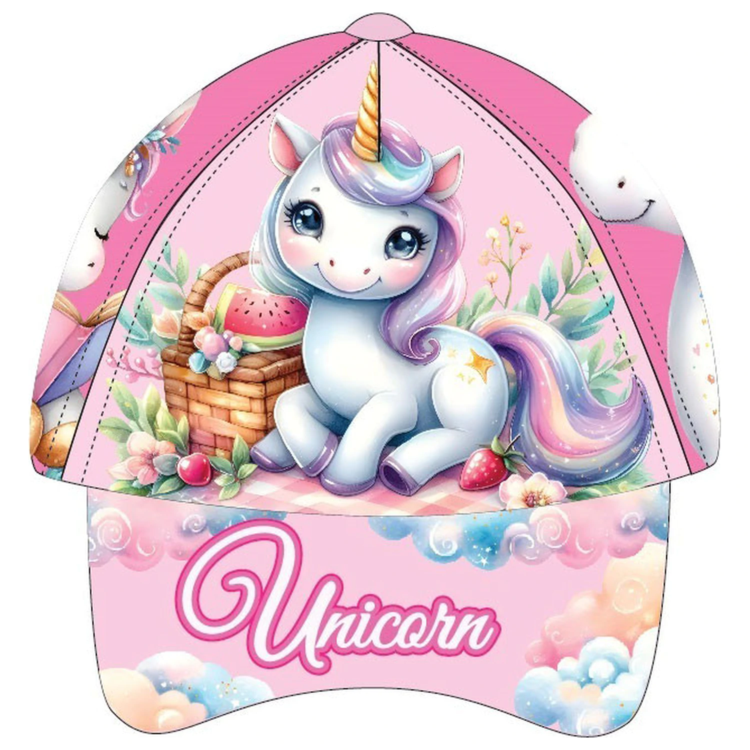 Unicorn Clouds Kinder Baseballkappe 53 cm Produktfoto