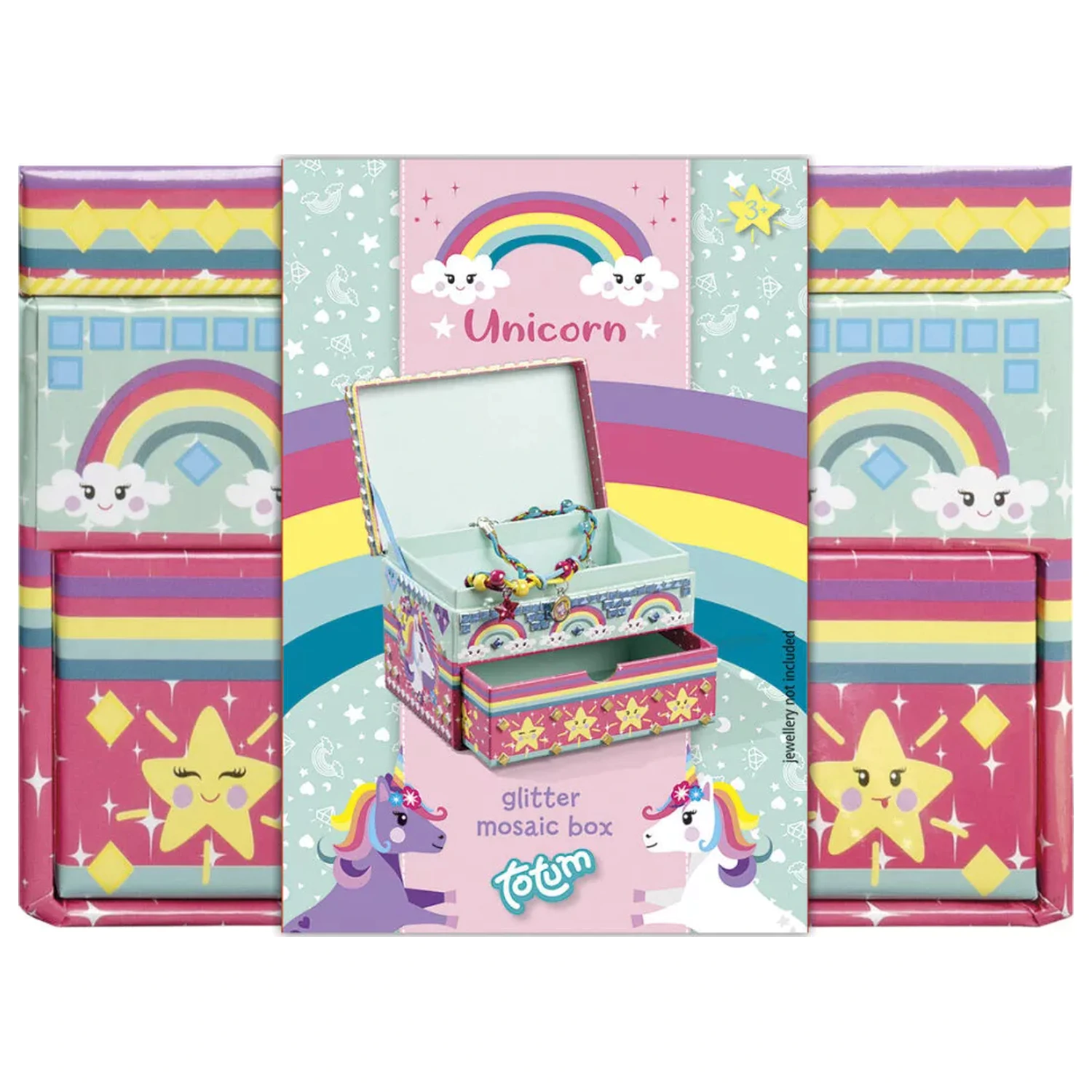 Unicorn Buntes Mosaik Schmuck Schachtel Produktfoto