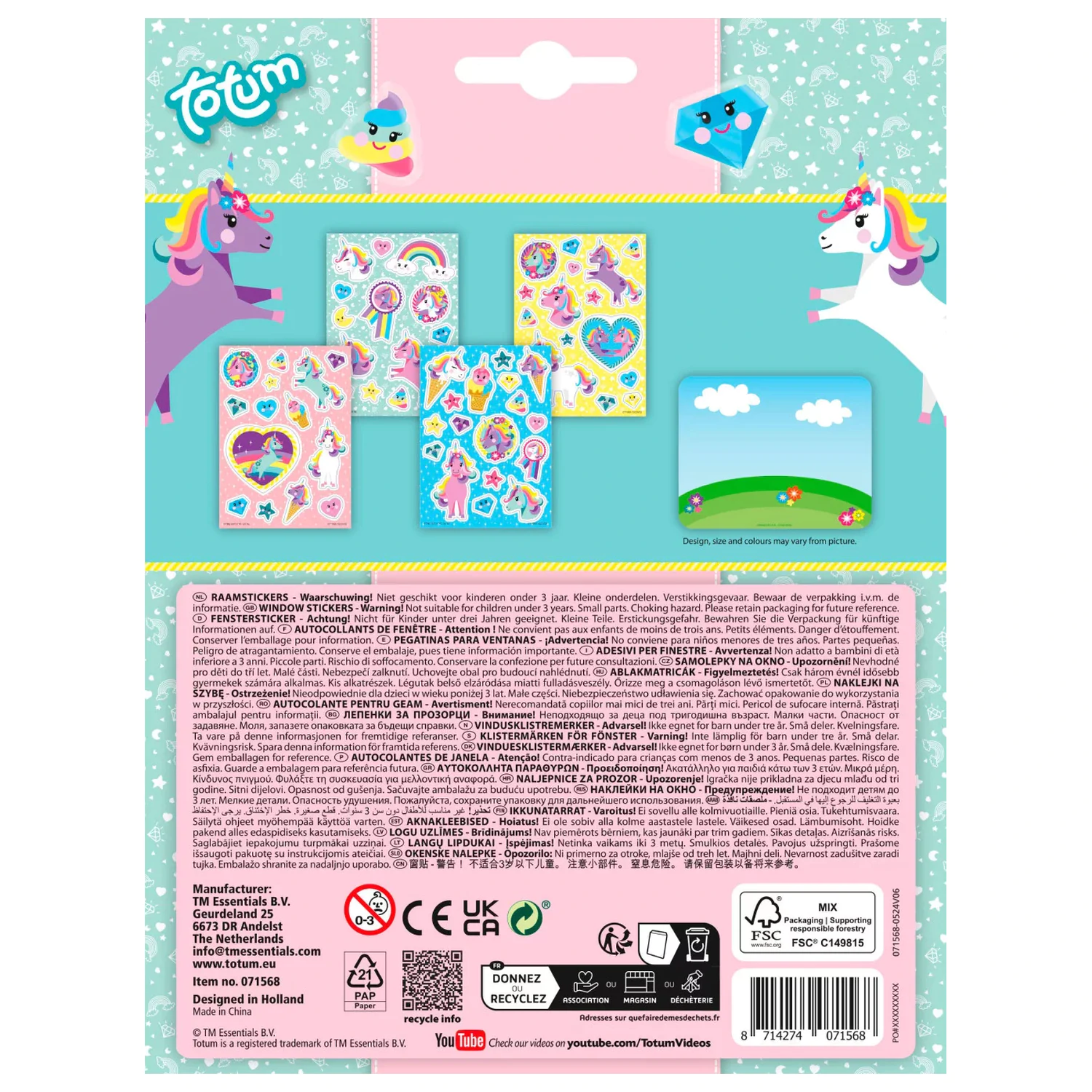 Unicorn Happy Fensterhaftbilder Set Produktfoto