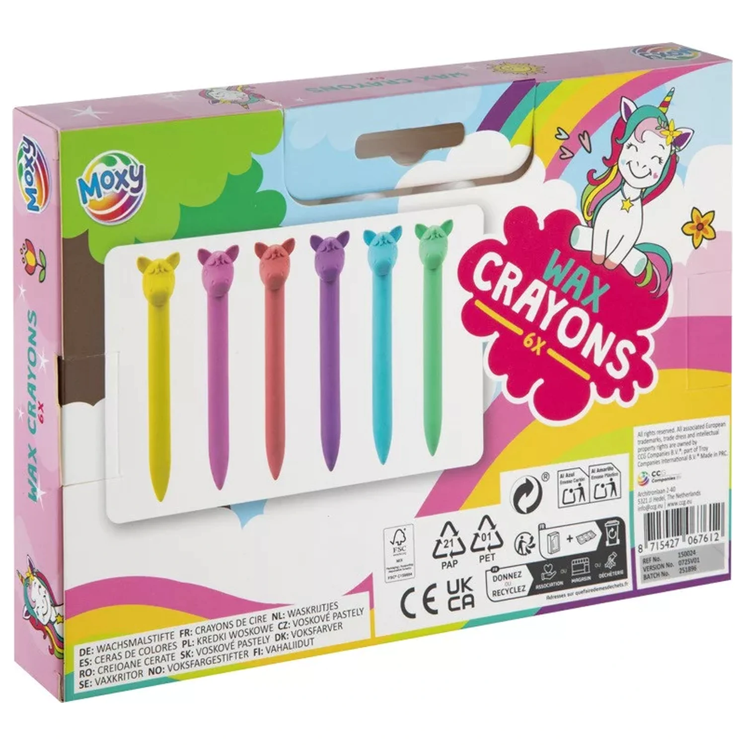 Unicorn Happy Shape Buntstifte, 6 Stück Produktfoto