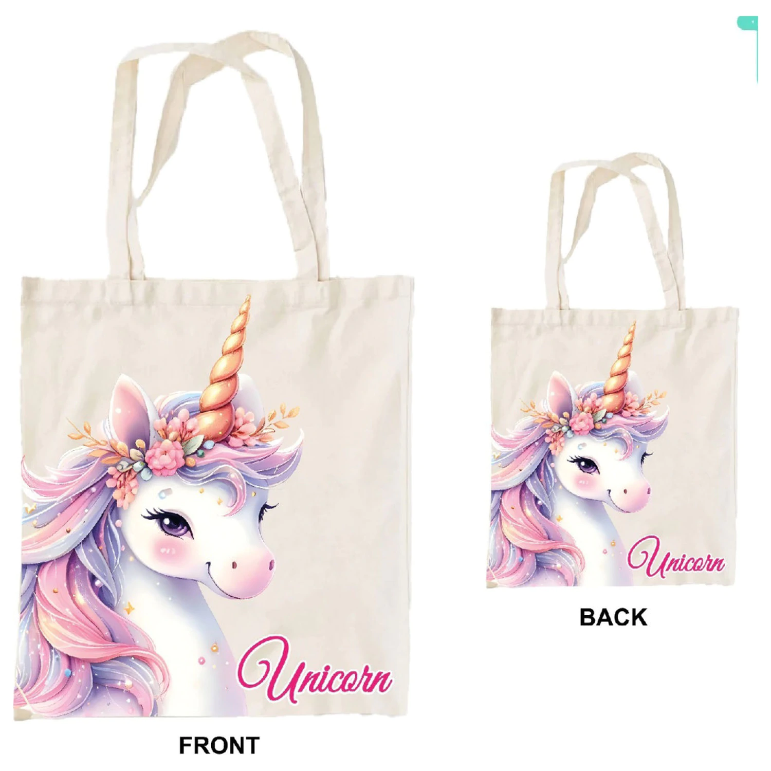 Unicorn Mystic Canvas Tasche, Einkaufstasche 44 cm Produktfoto