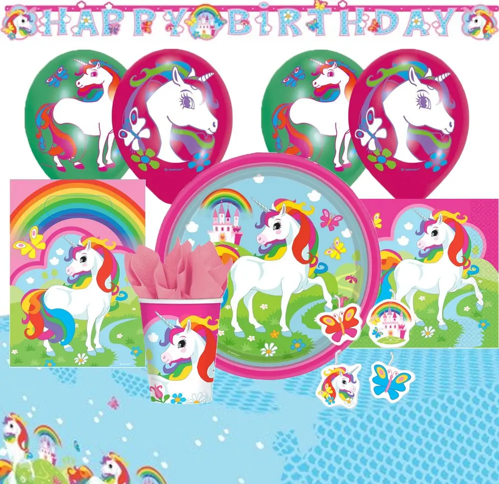 Unicorn Party Set 56 Teile Produktfoto