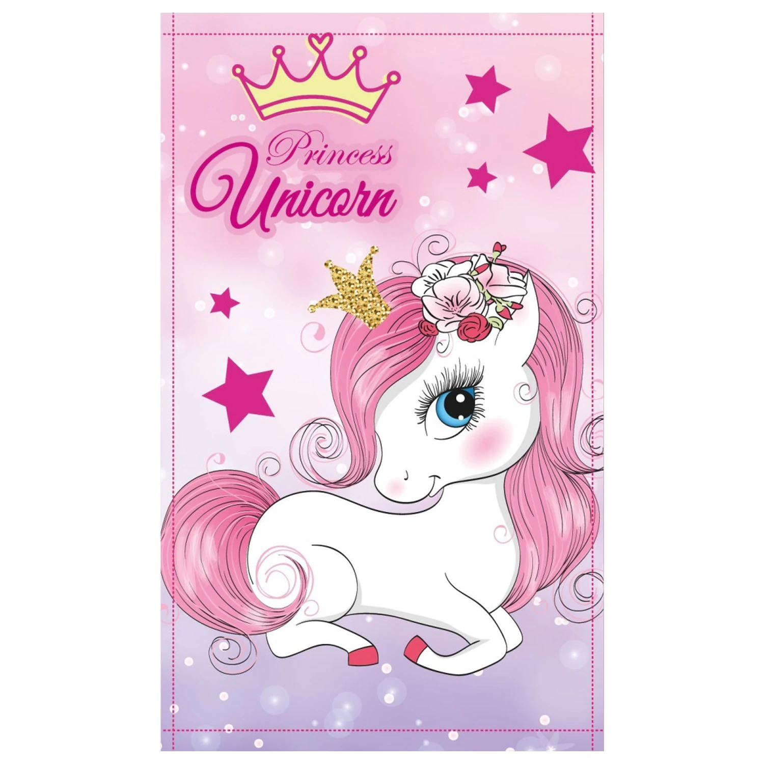 Unicorn Princess Handtuch, Gesichtstuch, Tuch 30x50cm Produktfoto
