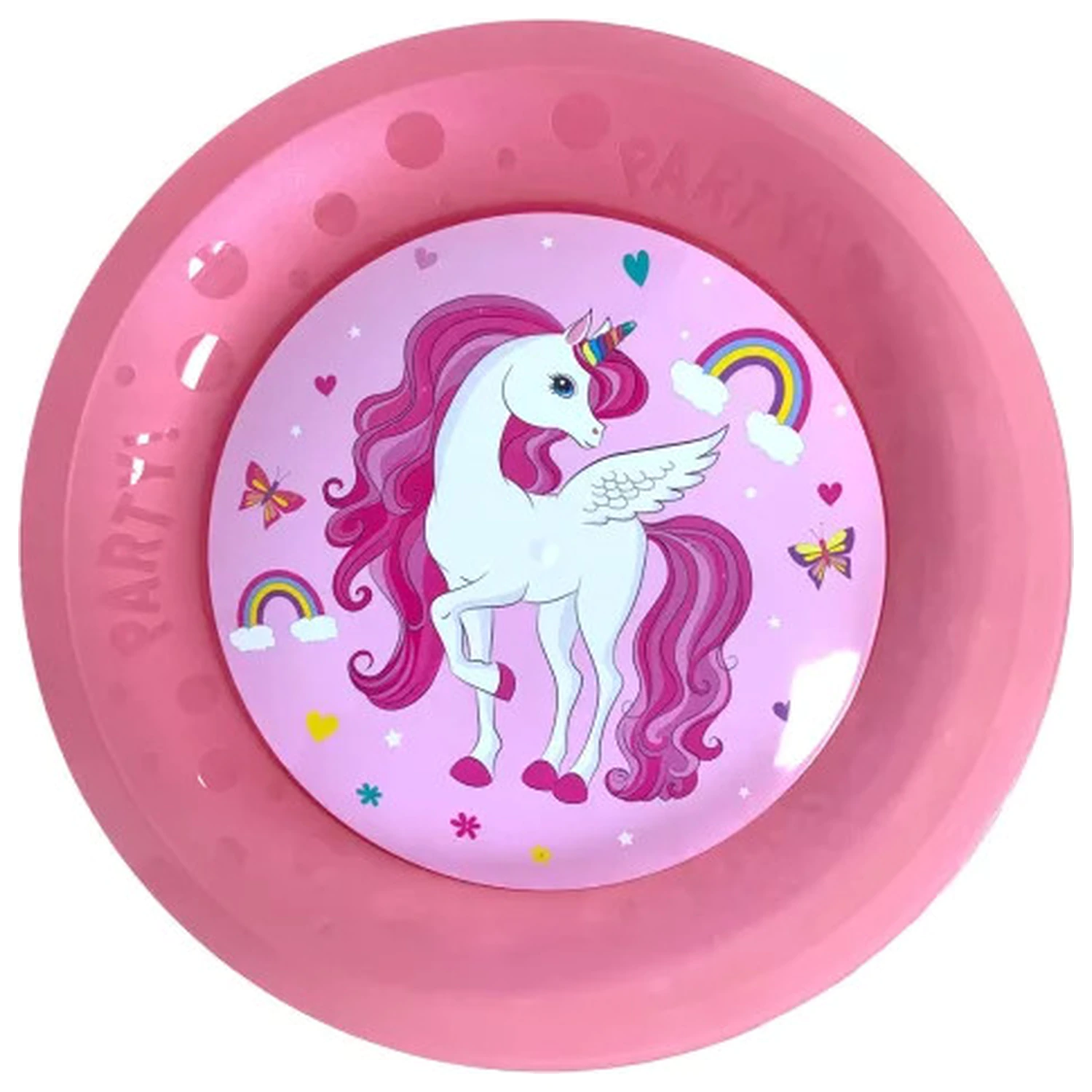 Unicorn Rainbow Colors micro premium Kunststoff flache Teller 4-teiliges Set 21 cm Produktfoto