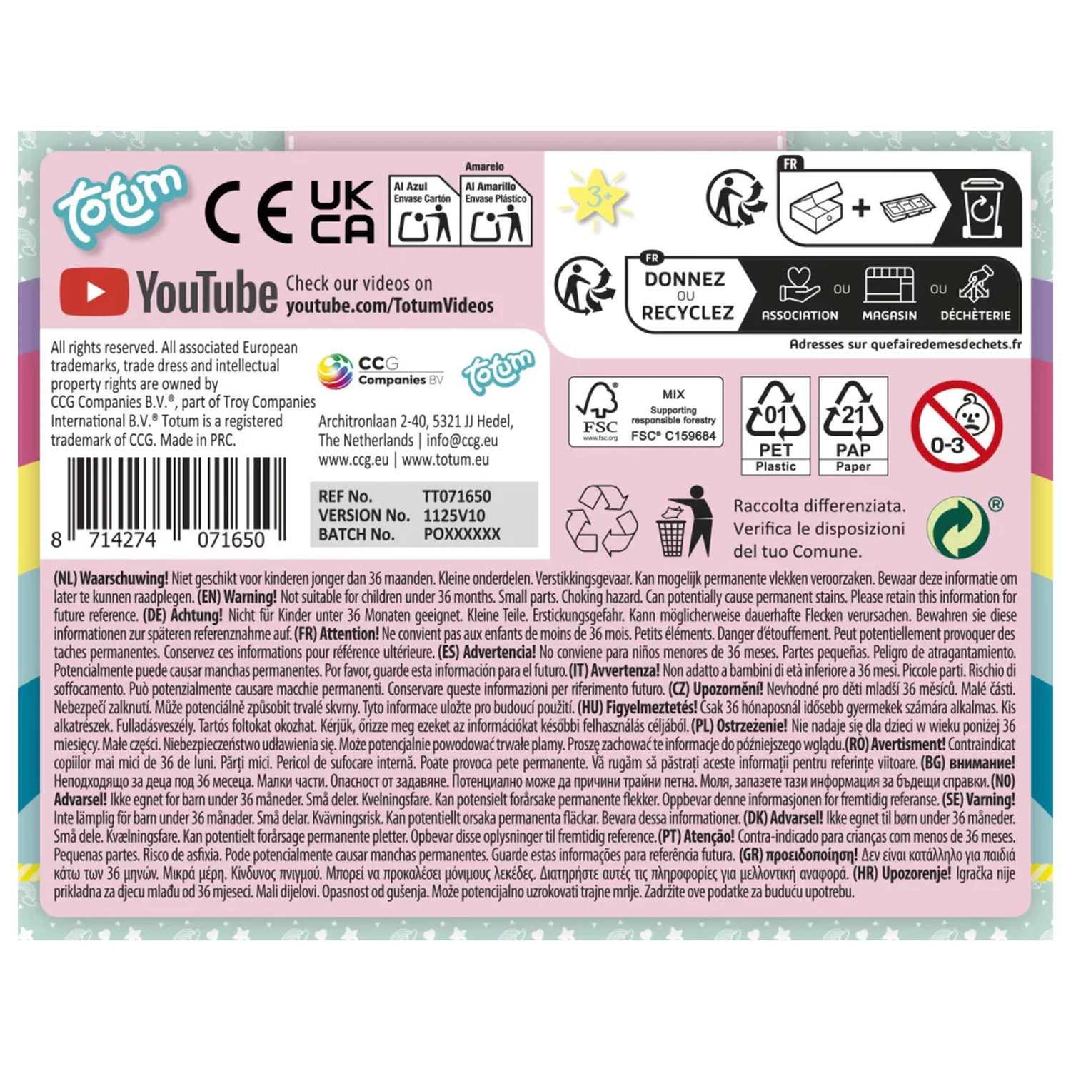 Unicorn Smile Stempel Set 12 Stück Produktfoto