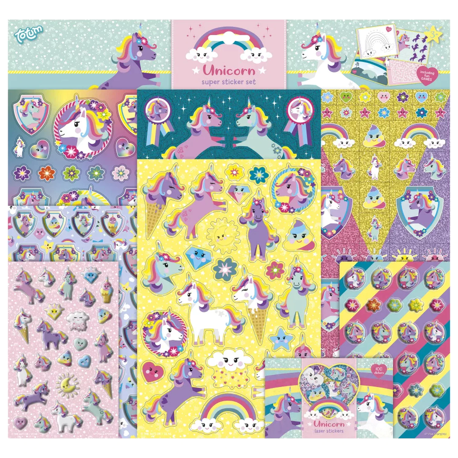 Unicorn Super Aufkleber Set Produktfoto