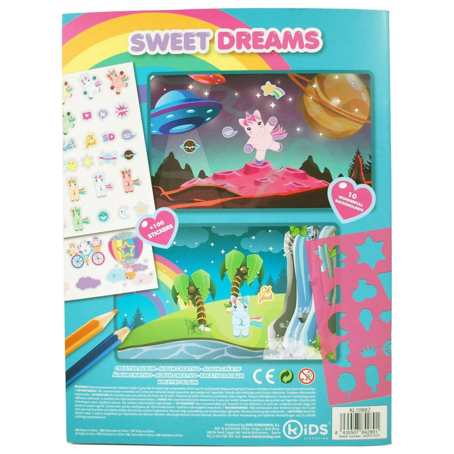 Unicorn Sweet Dreams Sticker-Album mit 1000 Stickern Produktfoto